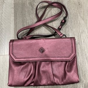 SIMPLY VERA WANG CHERRY HILL cross body rose metallic women's purse